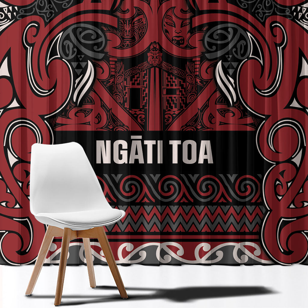 Aotearoa Iwi Ngati Toa Window Curtain Maori Wharenui House Tribal Pattern