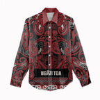 Aotearoa Iwi Ngati Toa Women Casual Shirt Maori Wharenui House Tribal Pattern