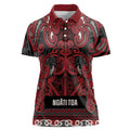 Aotearoa Iwi Ngati Toa Women Polo Shirt Maori Wharenui House Tribal Pattern