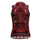 Aotearoa Iwi Ngati Toa Women Sleeveless Polo Shirt Maori Wharenui House Tribal Pattern