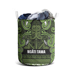 Aotearoa Iwi Ngāti Tama ki Taranaki Trust Laundry Basket Maori Wharenui House Tribal Pattern