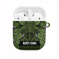 Aotearoa Iwi Ngāti Tama ki Taranaki Trust AirPods Case Maori Wharenui House Tribal Pattern