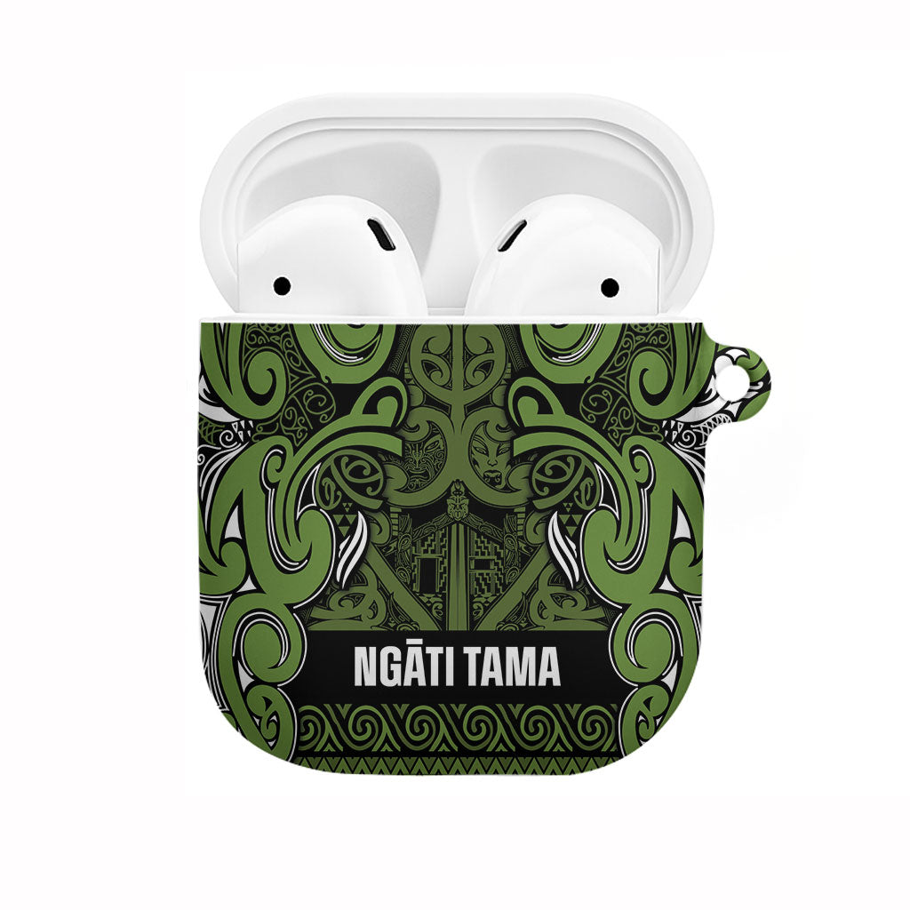 Aotearoa Iwi Ngāti Tama ki Taranaki Trust AirPods Case Maori Wharenui House Tribal Pattern