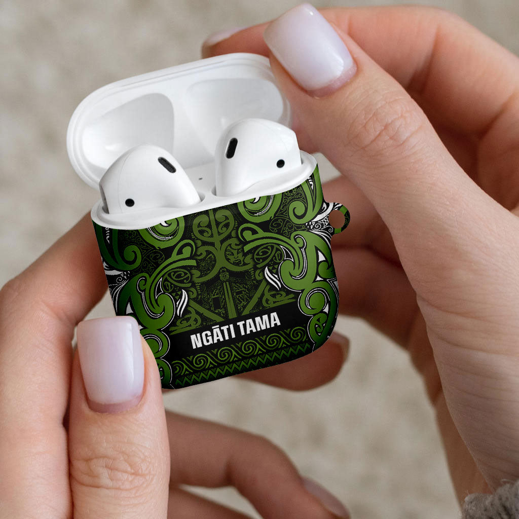 Aotearoa Iwi Ngāti Tama ki Taranaki Trust AirPods Case Maori Wharenui House Tribal Pattern