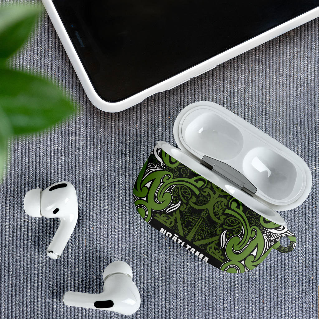 Aotearoa Iwi Ngāti Tama ki Taranaki Trust AirPods Case Maori Wharenui House Tribal Pattern