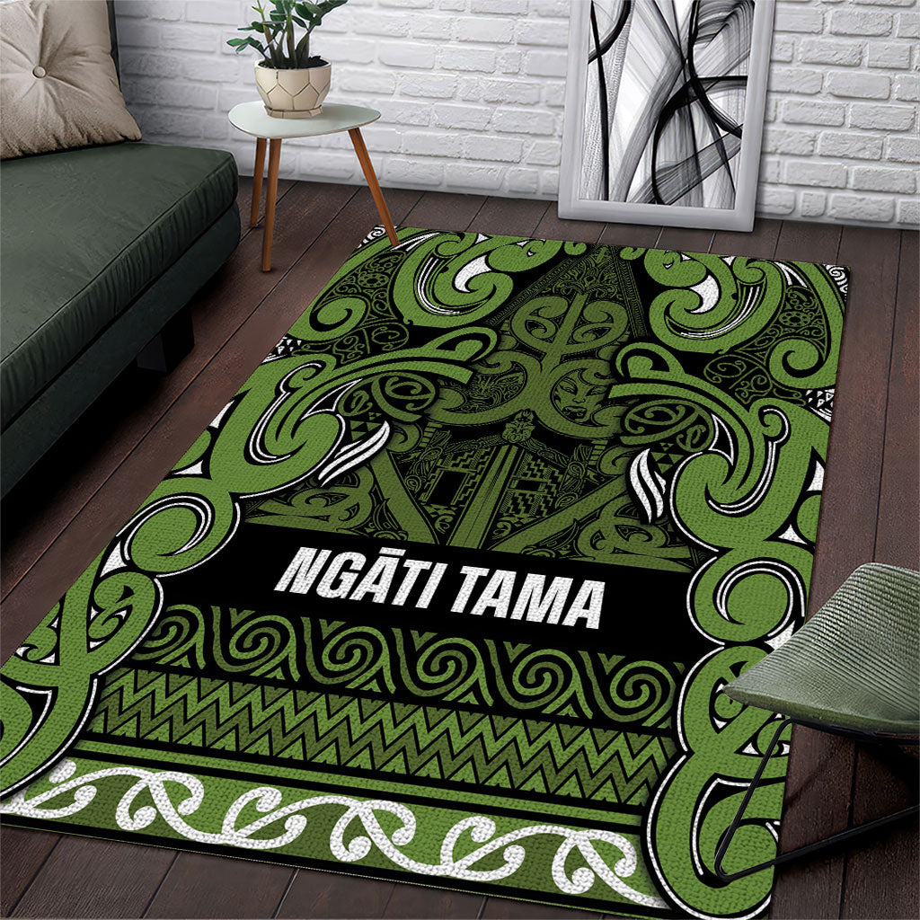 Aotearoa Iwi Ngāti Tama ki Taranaki Trust Area Rug Maori Wharenui House Tribal Pattern