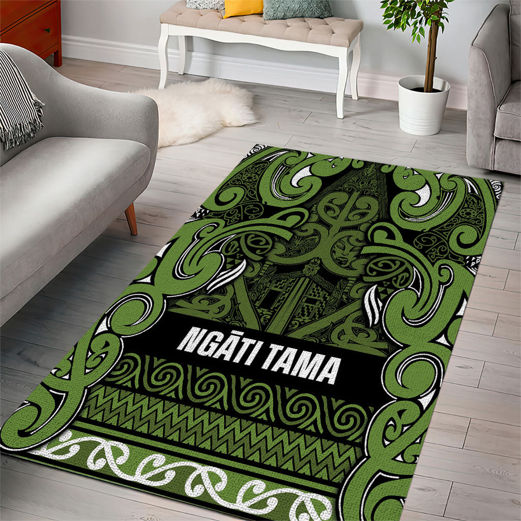 Aotearoa Iwi Ngāti Tama ki Taranaki Trust Area Rug Maori Wharenui House Tribal Pattern