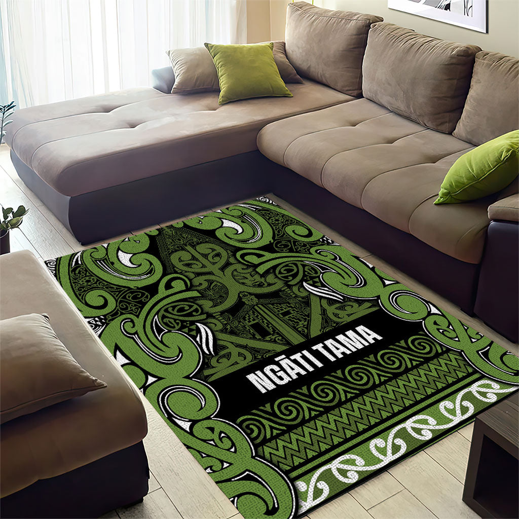Aotearoa Iwi Ngāti Tama ki Taranaki Trust Area Rug Maori Wharenui House Tribal Pattern