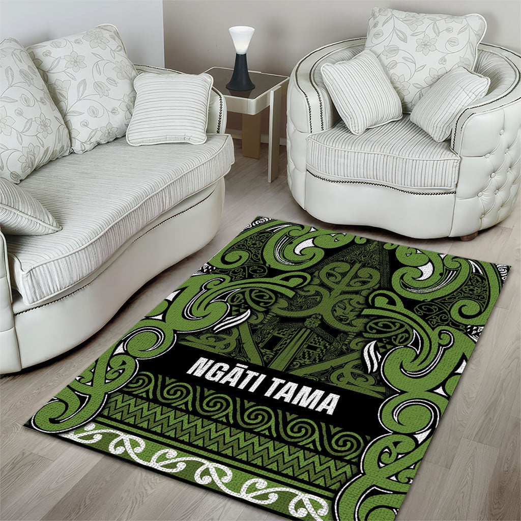 Aotearoa Iwi Ngāti Tama ki Taranaki Trust Area Rug Maori Wharenui House Tribal Pattern