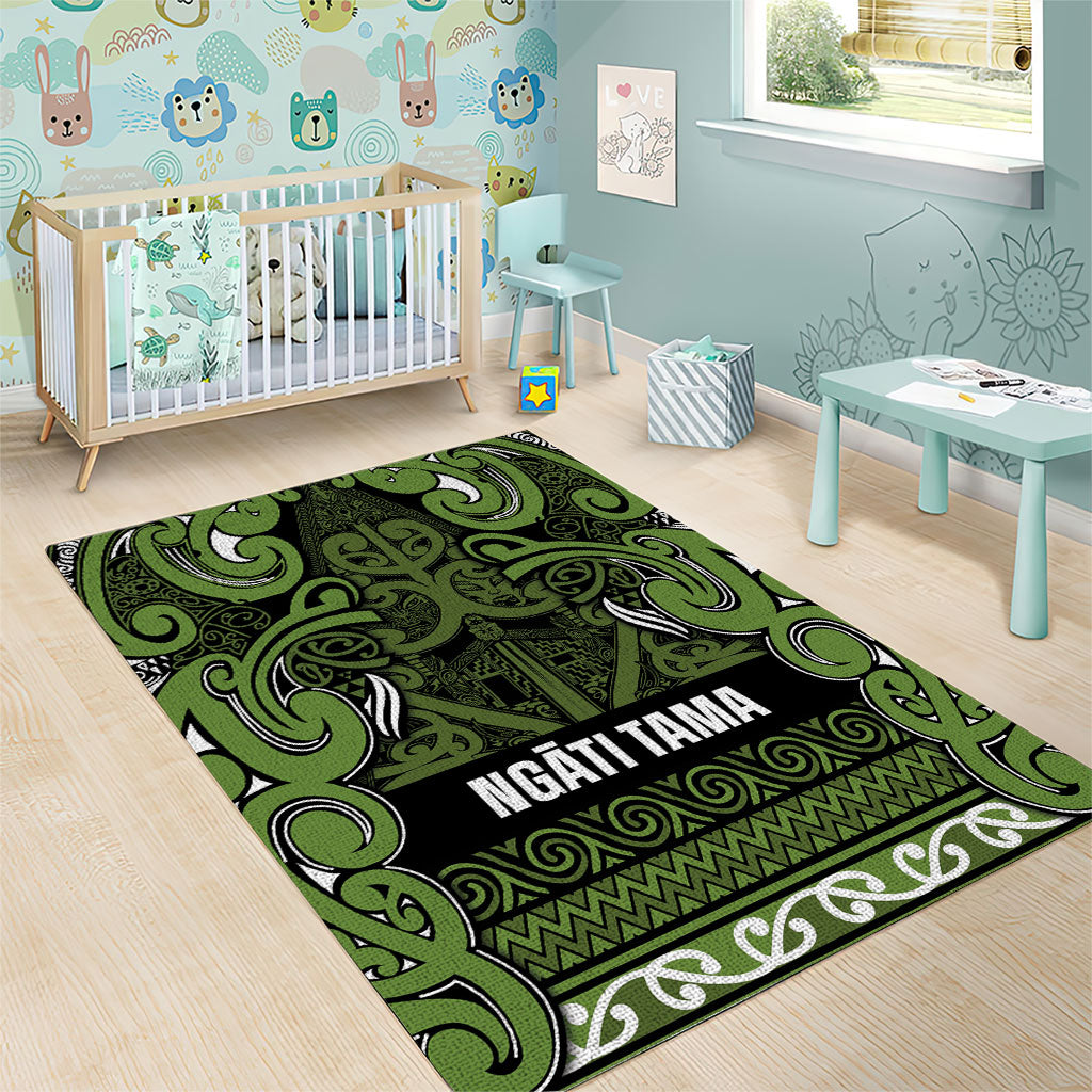 Aotearoa Iwi Ngāti Tama ki Taranaki Trust Area Rug Maori Wharenui House Tribal Pattern