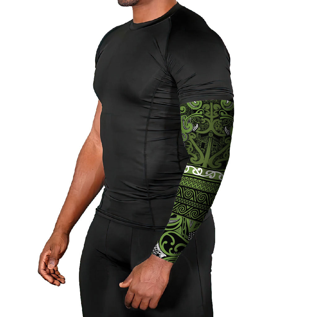 Aotearoa Iwi Ngāti Tama ki Taranaki Trust Arm Sleeves Maori Wharenui House Tribal Pattern