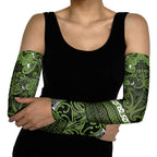 Aotearoa Iwi Ngāti Tama ki Taranaki Trust Arm Sleeves Maori Wharenui House Tribal Pattern