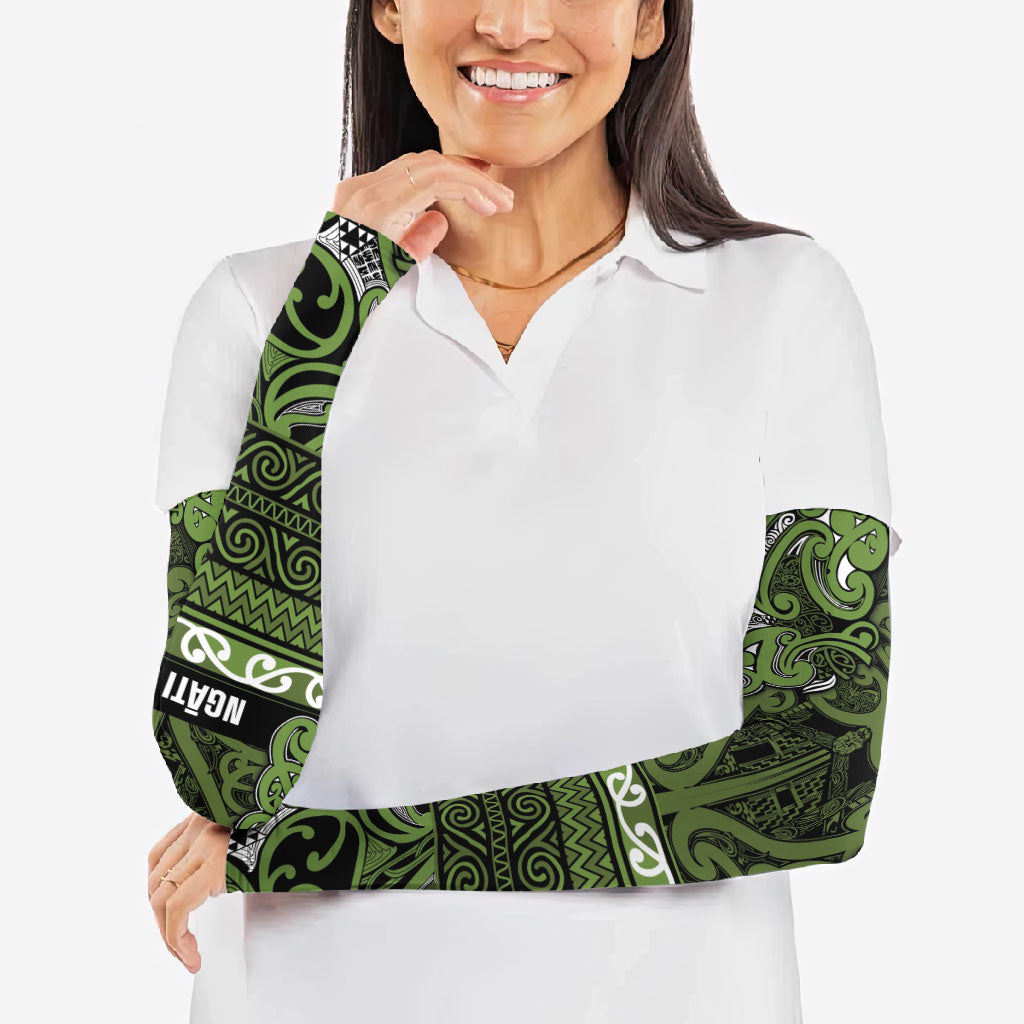Aotearoa Iwi Ngāti Tama ki Taranaki Trust Arm Sleeves Maori Wharenui House Tribal Pattern