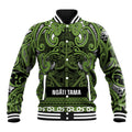Aotearoa Iwi Ngāti Tama ki Taranaki Trust Baseball Jacket Maori Wharenui House Tribal Pattern