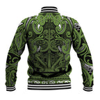 Aotearoa Iwi Ngāti Tama ki Taranaki Trust Baseball Jacket Maori Wharenui House Tribal Pattern