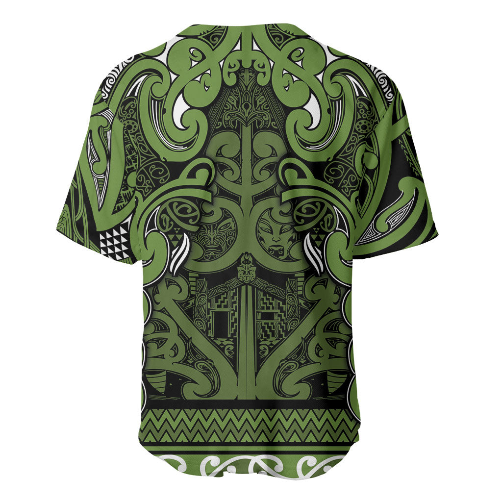 Aotearoa Iwi Ngāti Tama ki Taranaki Trust Baseball Jersey Maori Wharenui House Tribal Pattern