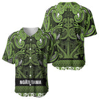 Aotearoa Iwi Ngāti Tama ki Taranaki Trust Baseball Jersey Maori Wharenui House Tribal Pattern