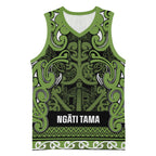 Aotearoa Iwi Ngāti Tama ki Taranaki Trust Basketball Jersey Maori Wharenui House Tribal Pattern