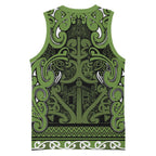 Aotearoa Iwi Ngāti Tama ki Taranaki Trust Basketball Jersey Maori Wharenui House Tribal Pattern
