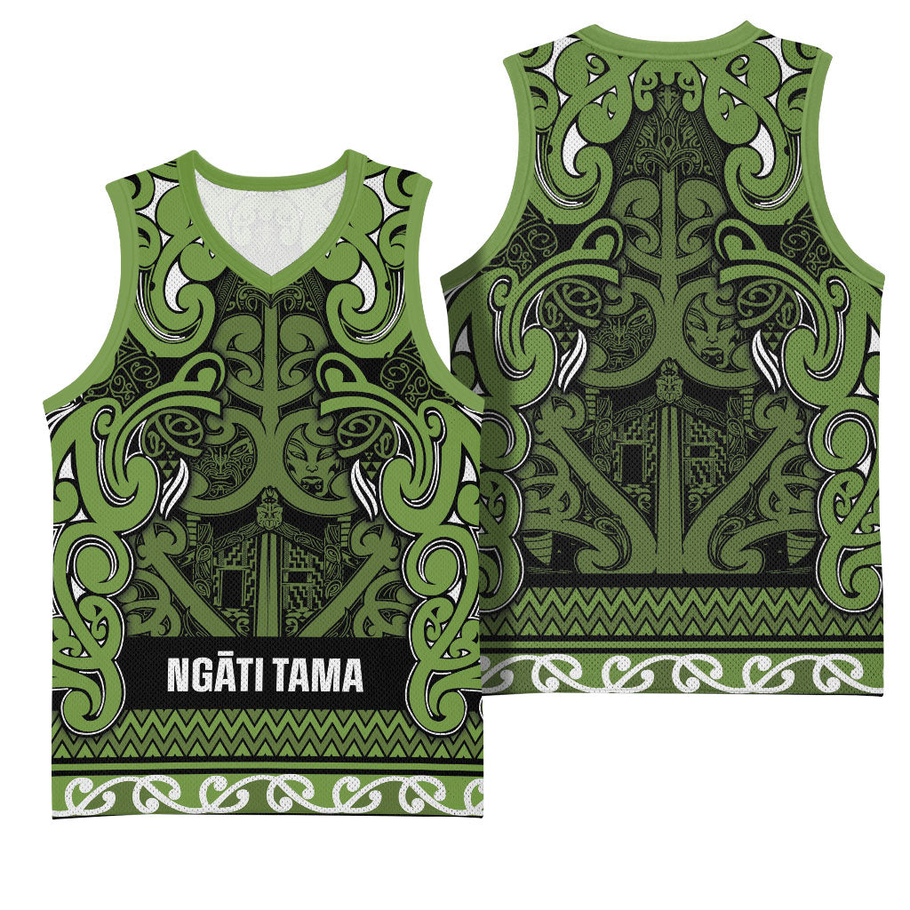 Aotearoa Iwi Ngāti Tama ki Taranaki Trust Basketball Jersey Maori Wharenui House Tribal Pattern