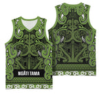 Aotearoa Iwi Ngāti Tama ki Taranaki Trust Basketball Jersey Maori Wharenui House Tribal Pattern
