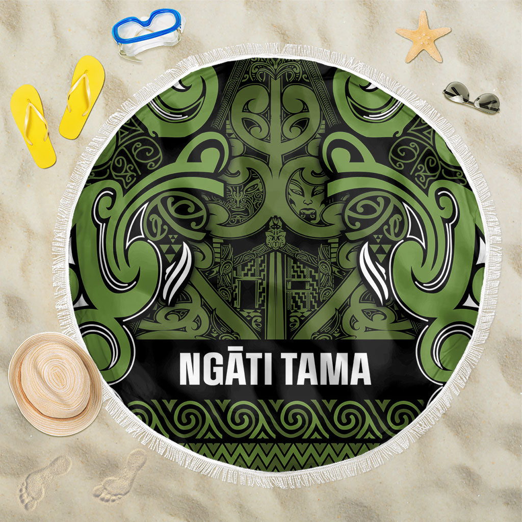 Aotearoa Iwi Ngāti Tama ki Taranaki Trust Beach Blanket Maori Wharenui House Tribal Pattern