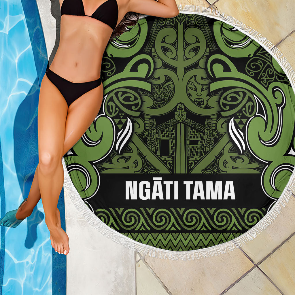 Aotearoa Iwi Ngāti Tama ki Taranaki Trust Beach Blanket Maori Wharenui House Tribal Pattern