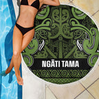 Aotearoa Iwi Ngāti Tama ki Taranaki Trust Beach Blanket Maori Wharenui House Tribal Pattern