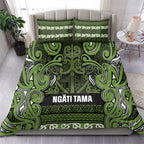 Aotearoa Iwi Ngāti Tama ki Taranaki Trust Bedding Set Maori Wharenui House Tribal Pattern
