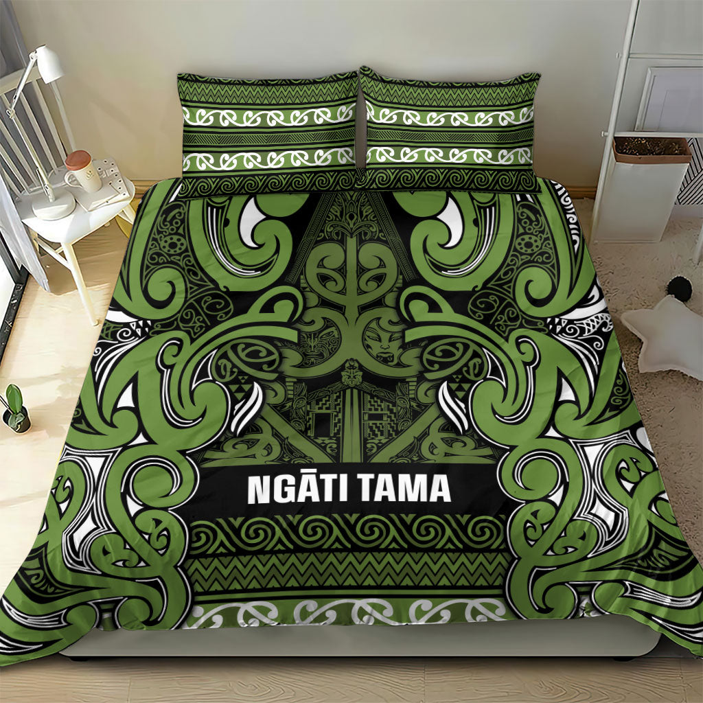 Aotearoa Iwi Ngāti Tama ki Taranaki Trust Bedding Set Maori Wharenui House Tribal Pattern