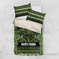 Aotearoa Iwi Ngāti Tama ki Taranaki Trust Bedding Set Maori Wharenui House Tribal Pattern