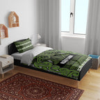 Aotearoa Iwi Ngāti Tama ki Taranaki Trust Bedding Set Maori Wharenui House Tribal Pattern