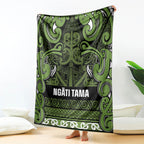 Aotearoa Iwi Ngāti Tama ki Taranaki Trust Blanket Maori Wharenui House Tribal Pattern