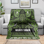 Aotearoa Iwi Ngāti Tama ki Taranaki Trust Blanket Maori Wharenui House Tribal Pattern
