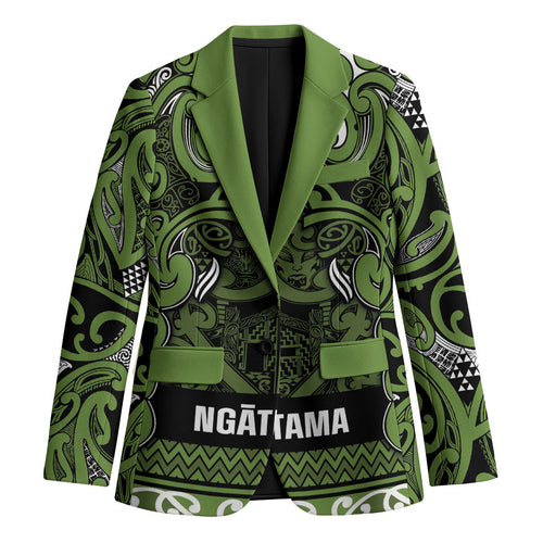 Aotearoa Iwi Ngāti Tama ki Taranaki Trust Blazer Maori Wharenui House Tribal Pattern