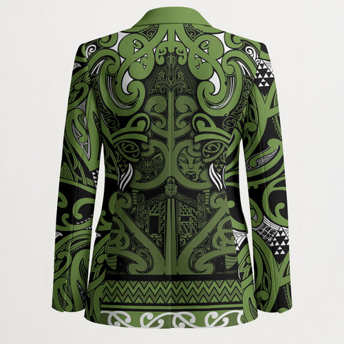Aotearoa Iwi Ngāti Tama ki Taranaki Trust Blazer Maori Wharenui House Tribal Pattern