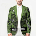 Aotearoa Iwi Ngāti Tama ki Taranaki Trust Blazer Maori Wharenui House Tribal Pattern