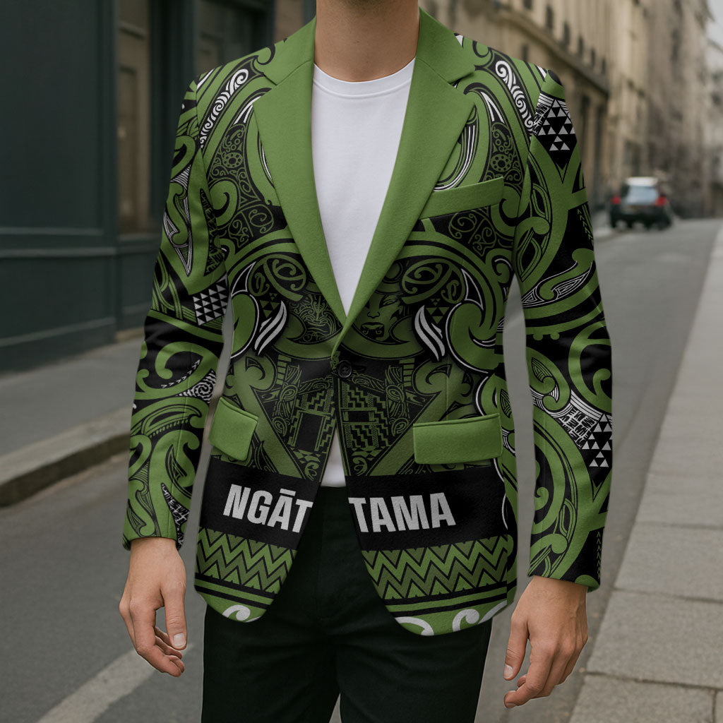 Aotearoa Iwi Ngāti Tama ki Taranaki Trust Blazer Maori Wharenui House Tribal Pattern