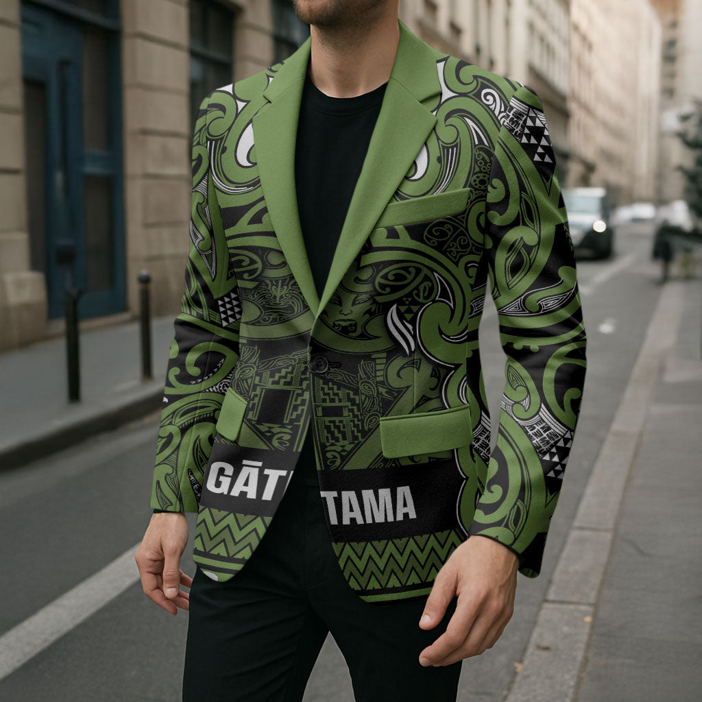 Aotearoa Iwi Ngāti Tama ki Taranaki Trust Blazer Maori Wharenui House Tribal Pattern