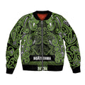 Aotearoa Iwi Ngāti Tama ki Taranaki Trust Bomber Jacket Maori Wharenui House Tribal Pattern