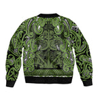 Aotearoa Iwi Ngāti Tama ki Taranaki Trust Bomber Jacket Maori Wharenui House Tribal Pattern