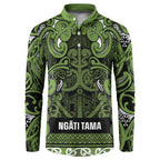 Aotearoa Iwi Ngāti Tama ki Taranaki Trust Button Sweatshirt Maori Wharenui House Tribal Pattern