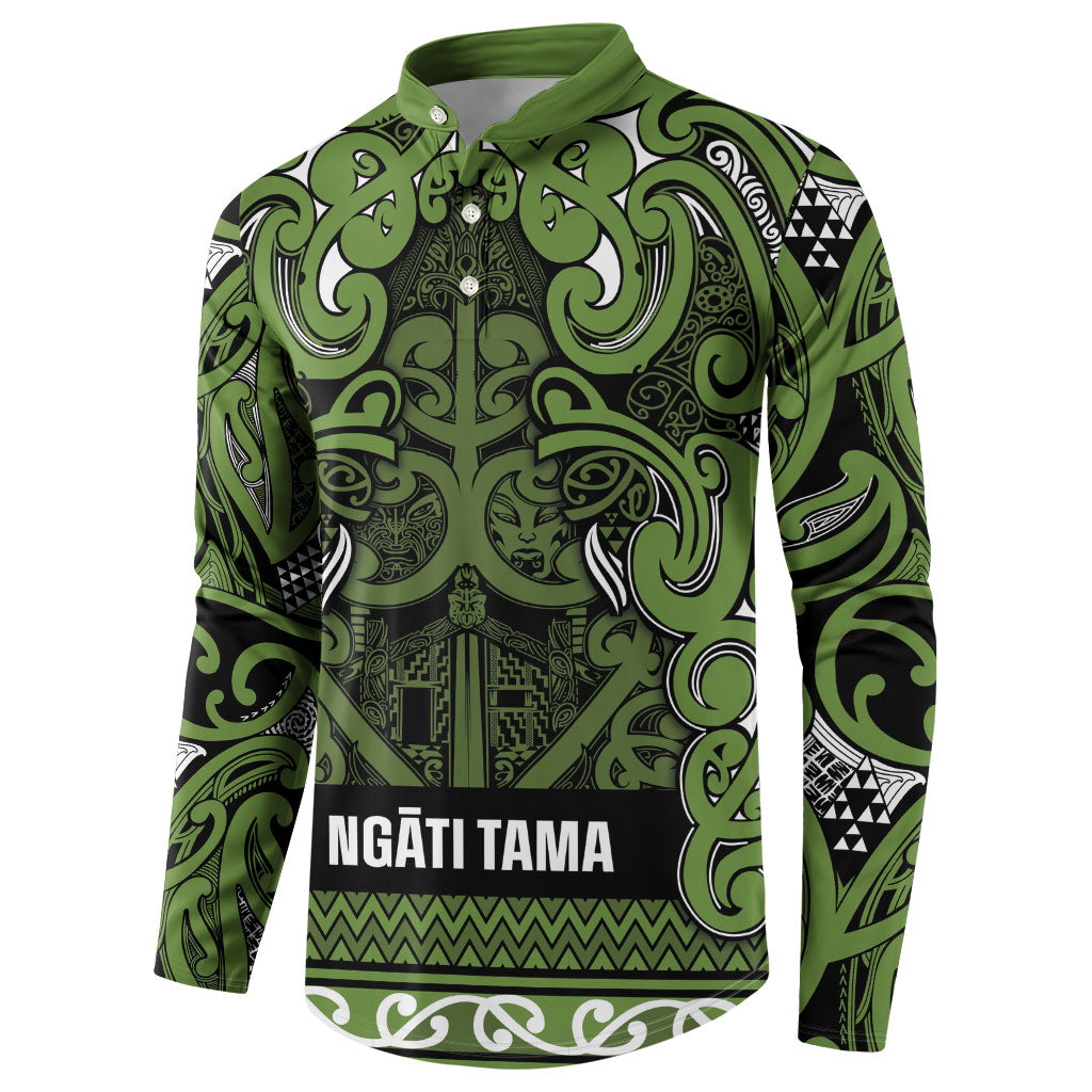 Aotearoa Iwi Ngāti Tama ki Taranaki Trust Button Sweatshirt Maori Wharenui House Tribal Pattern