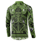 Aotearoa Iwi Ngāti Tama ki Taranaki Trust Button Sweatshirt Maori Wharenui House Tribal Pattern