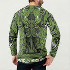 Aotearoa Iwi Ngāti Tama ki Taranaki Trust Button Sweatshirt Maori Wharenui House Tribal Pattern