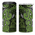 Aotearoa Iwi Ngāti Tama ki Taranaki Trust 4 in 1 Can Cooler Tumbler Maori Wharenui House Tribal Pattern