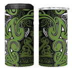 Aotearoa Iwi Ngāti Tama ki Taranaki Trust 4 in 1 Can Cooler Tumbler Maori Wharenui House Tribal Pattern