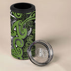 Aotearoa Iwi Ngāti Tama ki Taranaki Trust 4 in 1 Can Cooler Tumbler Maori Wharenui House Tribal Pattern