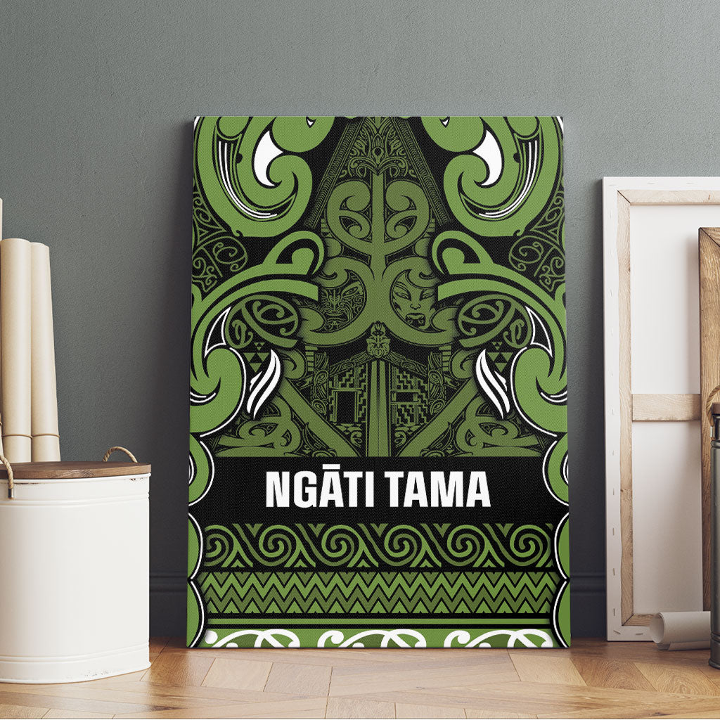 Aotearoa Iwi Ngāti Tama ki Taranaki Trust Canvas Wall Art Maori Wharenui House Tribal Pattern