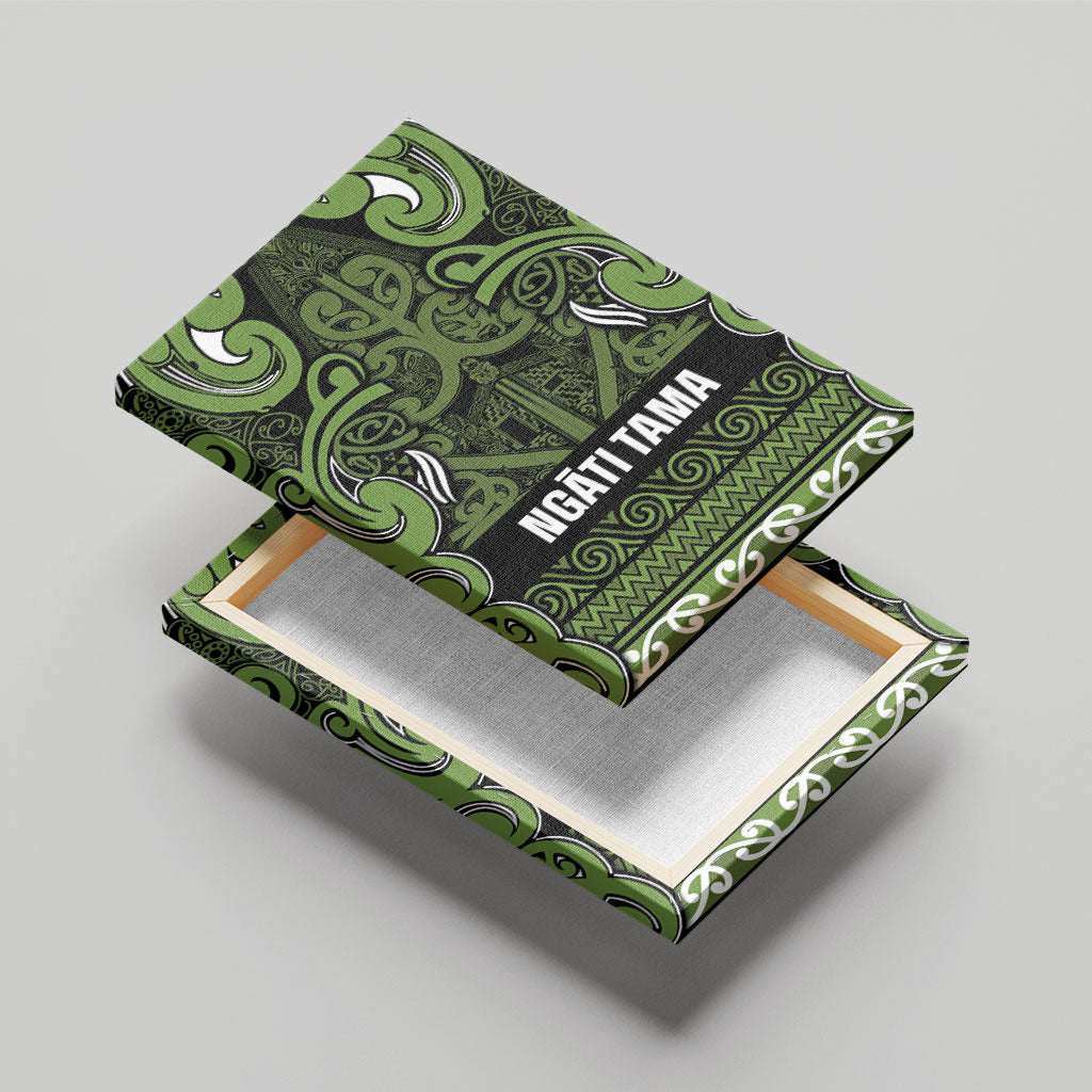 Aotearoa Iwi Ngāti Tama ki Taranaki Trust Canvas Wall Art Maori Wharenui House Tribal Pattern